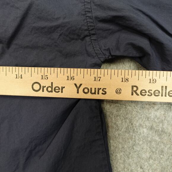 Anthropologie Top Womens Small Tie Neck Navy Blue HD in Paris 3/4 Balloon Sleeve - Picture 9 of 11